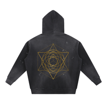 Load image into Gallery viewer, Arkaik Logo - Vintage Washed Frayed Fleece Hoodie